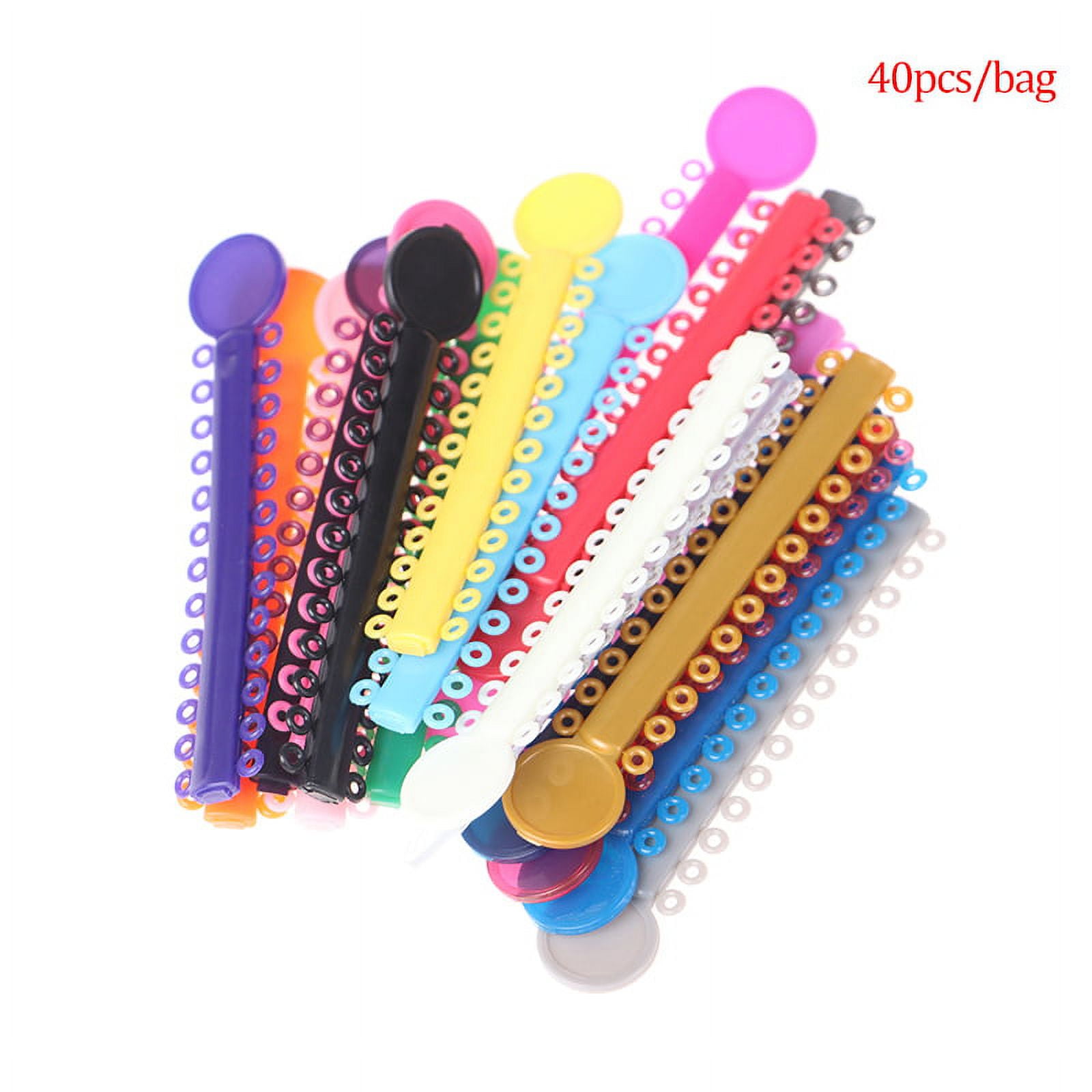 1040 Pcs Multicolored Braces Rubber Bands Orthodontic Ligature Ties O-Rings  Elastic Bands for Braces (Color)